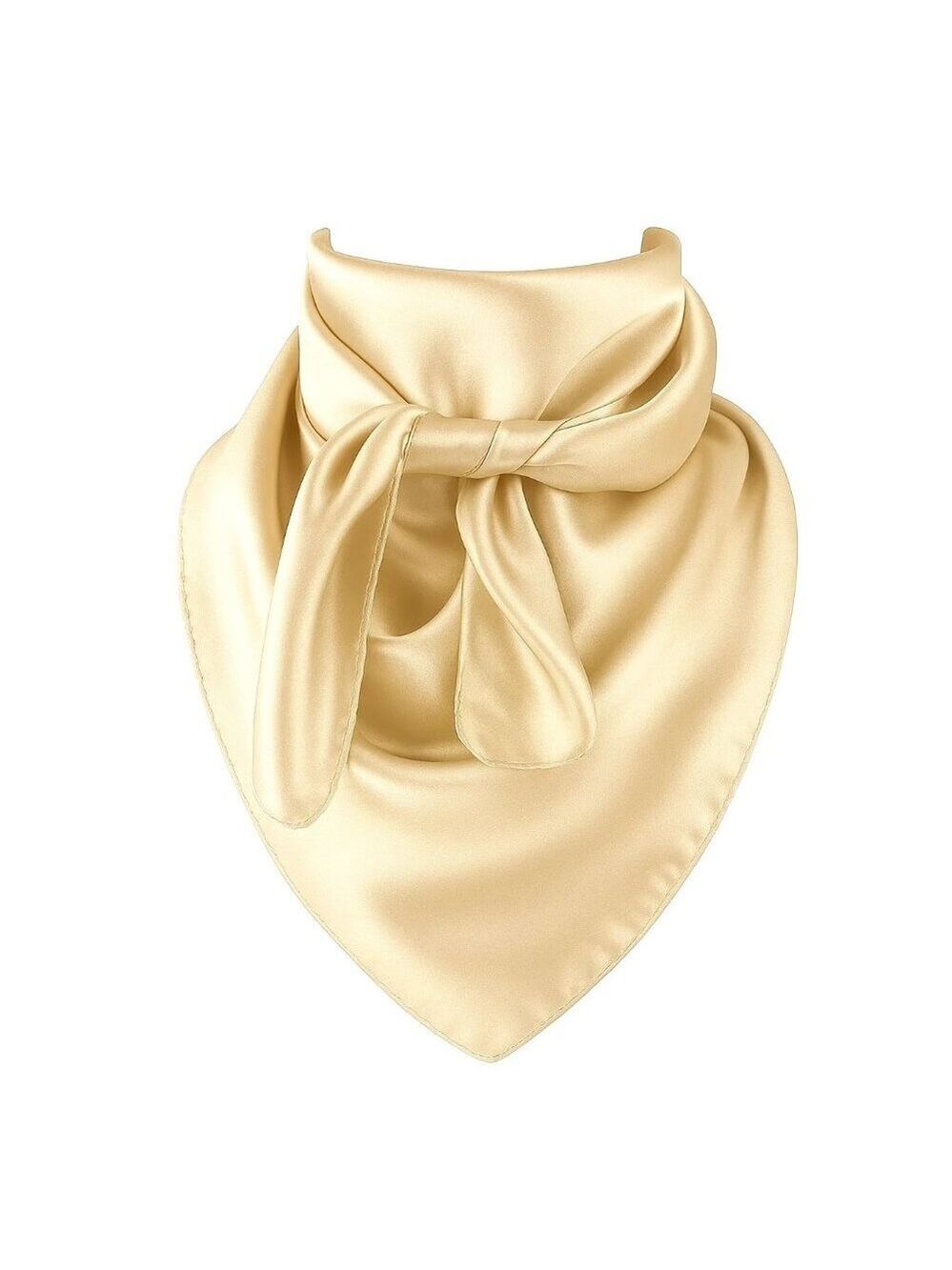 Ivory Wild Rag Scarf 35x35 Satin Western Cowgirl Cowboy Bandana